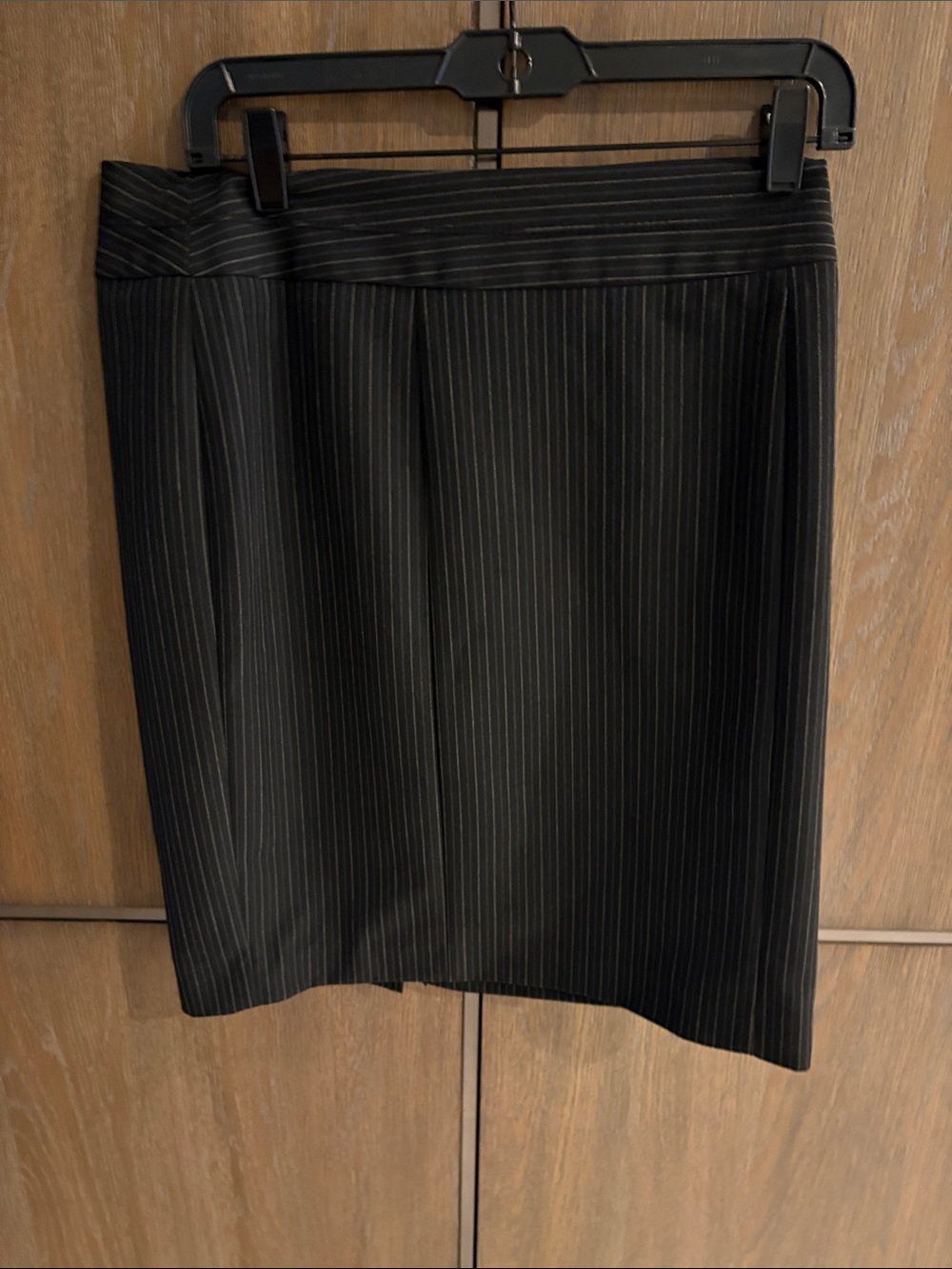 George Black Pinstripe A-Line Skirt